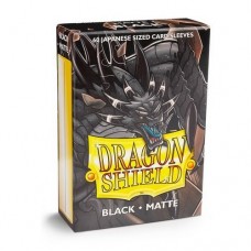 Dragon Shield 60 - Deck Protector Sleeves - Japanese size Matte Black - AT-11102